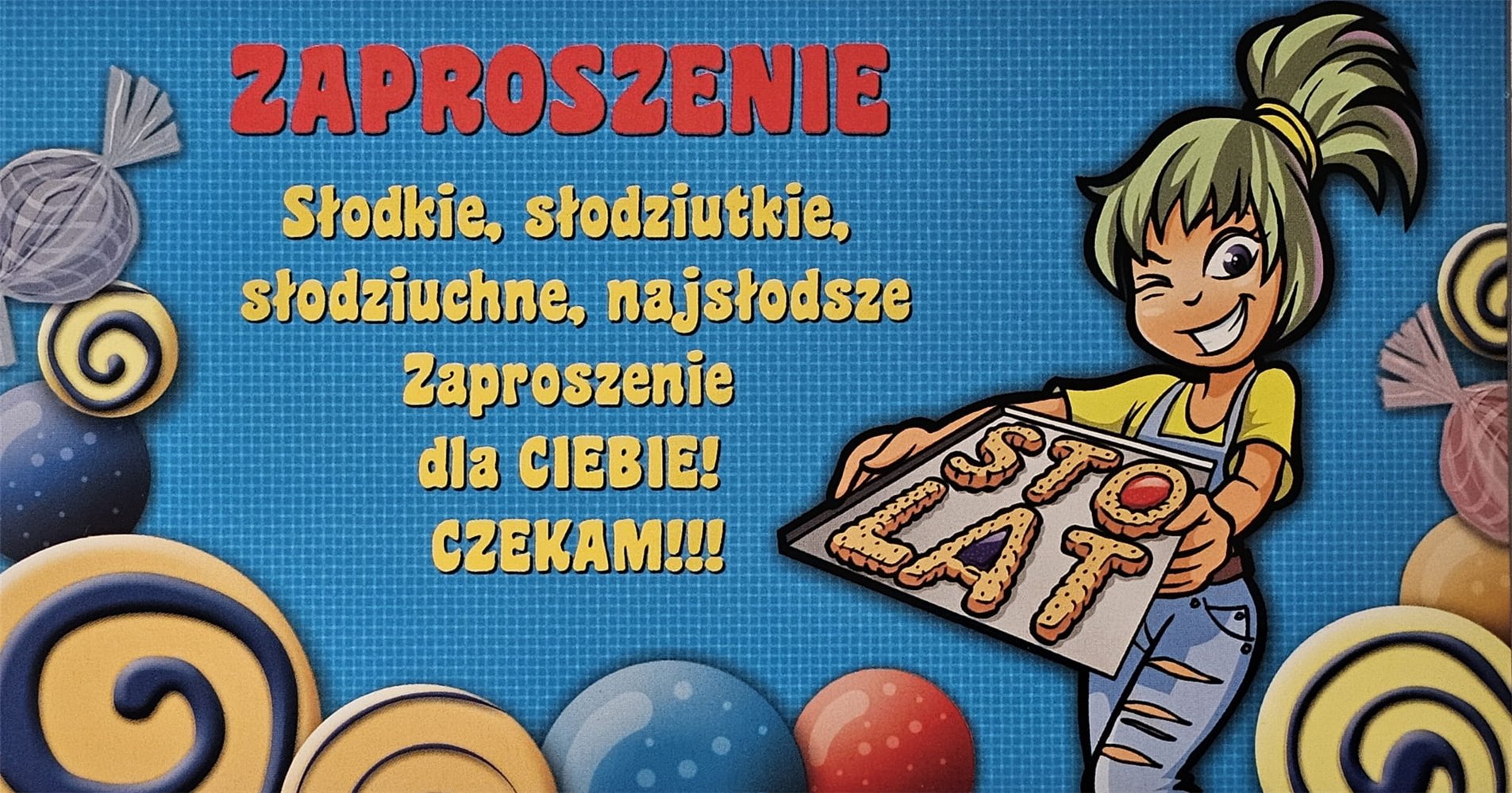 zaproszenia na urodziny dziecka  9 cm *17 cm 15095074743