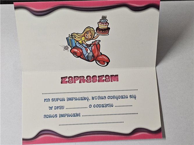 zaproszenia na urodziny dziecka  9 cm *17 cm 15095077951