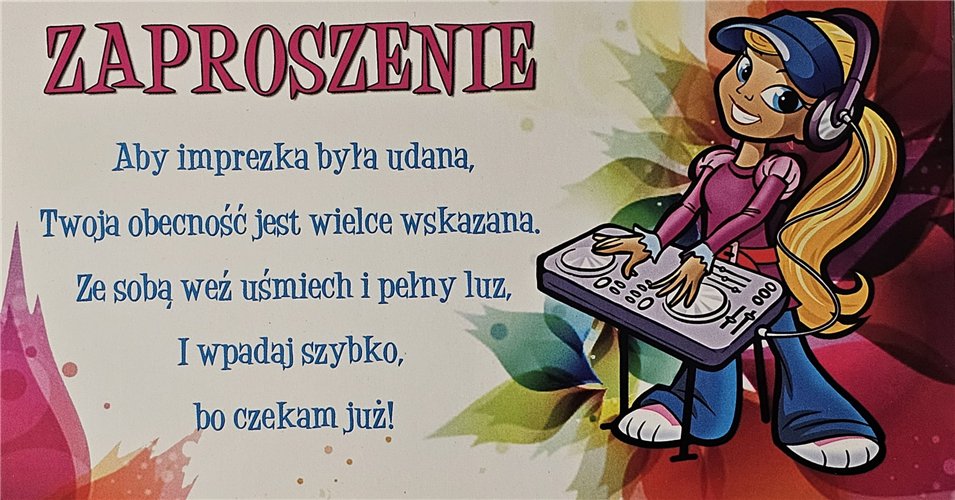zaproszenia na urodziny dziecka  9 cm *17 cm 15095079477