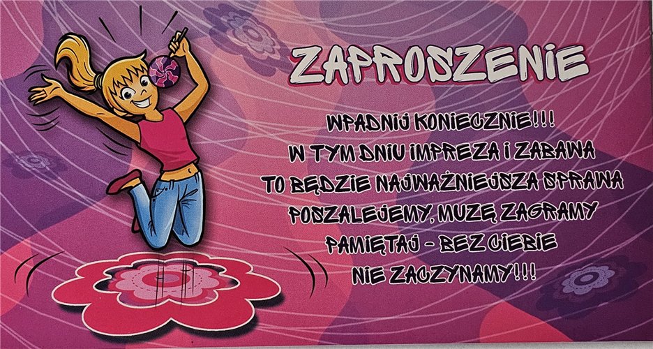 zaproszenia na urodziny dziecka  9 cm *17 cm 15095082775