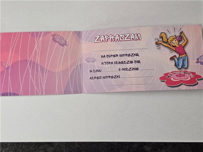 zaproszenia na urodziny dziecka  9 cm *17 cm 15095082775