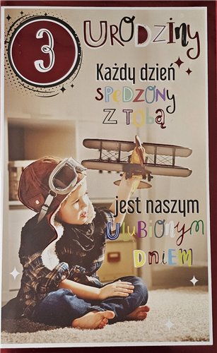 Kartki urodzinowe dla dziecka kartka urodzinowa 3  13 cm *20,4 cm  15153751891