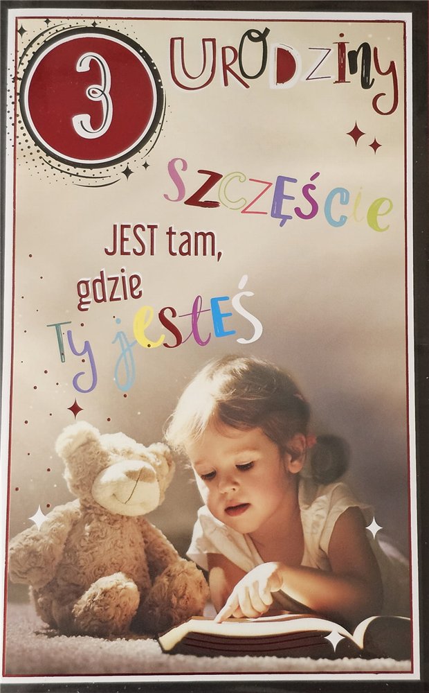 Kartki urodzinowe dla dziecka kartka urodzinowa 3  13 cm *20,4 cm  15153753790