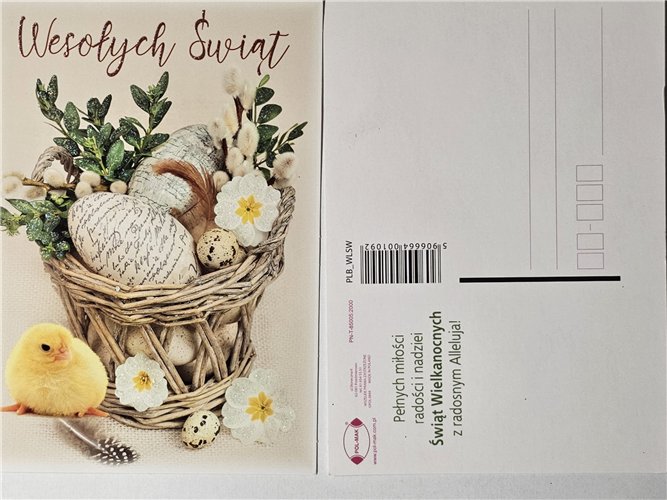 pocztówki Pocztówka Wielkanocna  14,8 cm *10,5 cm 16897830237