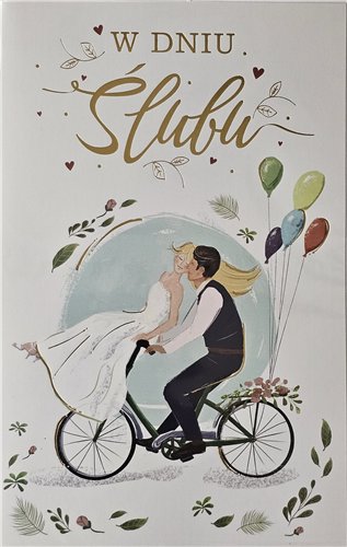 pamiątka na ślub, kartka na ślub, pocztówka ślubna 13 cm *20,4cm 15379620903