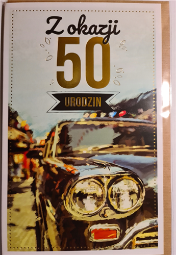 kartka urodzinowa na 50 lat  13cm x 20,5 cm 11665200679