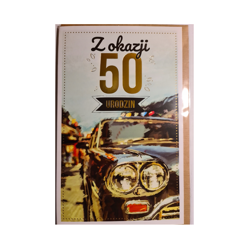 kartka urodzinowa na 50 lat  13cm x 20,5 cm 11665200679