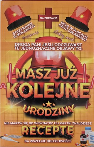 Kartki urodzinowe kartka urodzinowa WESOŁE Zabawna 13 cm *20,4 cm 15379686908