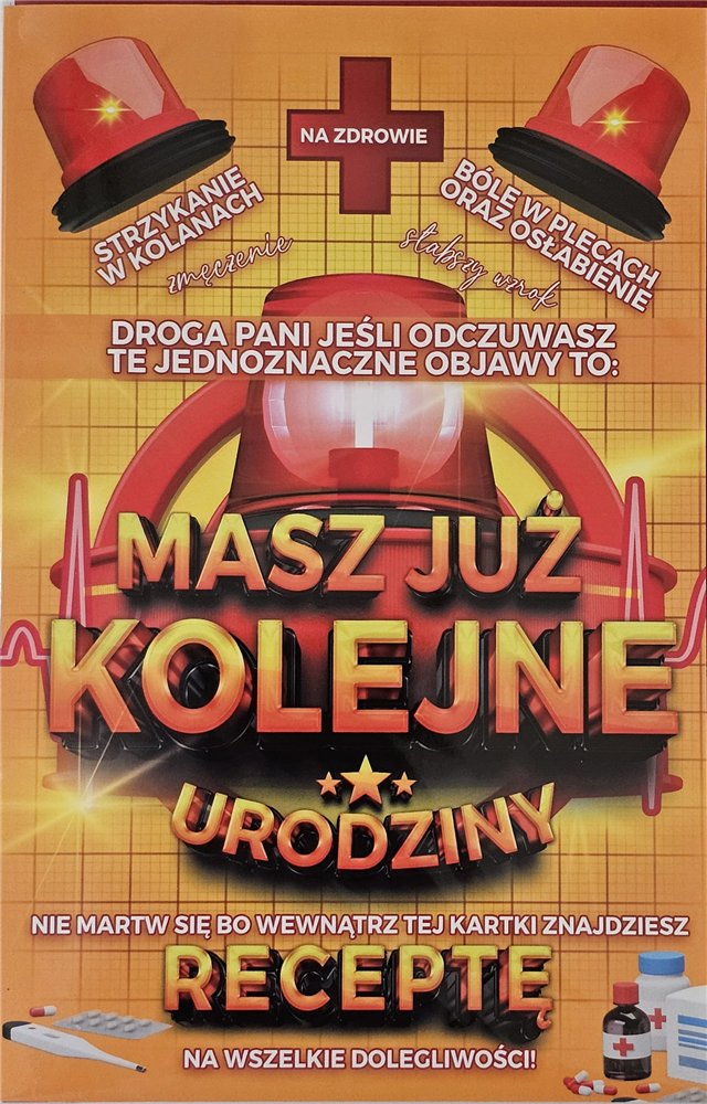 Kartki urodzinowe kartka urodzinowa WESOŁE Zabawna 13 cm *20,4 cm 15379686908