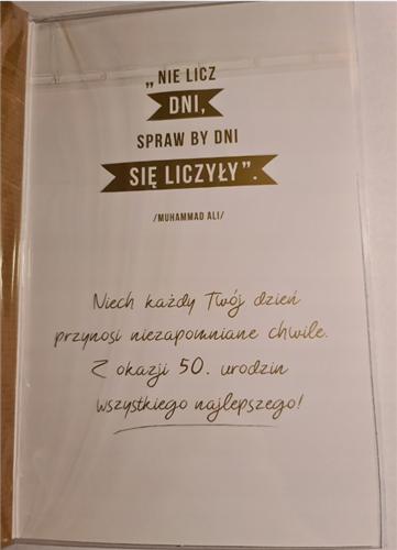 kartka urodzinowa na 50 lat  13cm x 20,5 cm 11665200679
