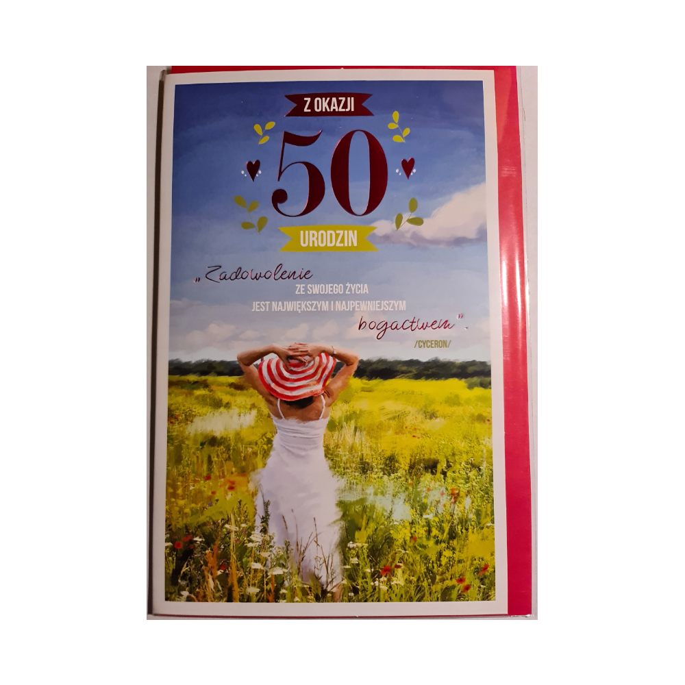 kartka urodzinowa na 50 lat  13cm x 20,5 cm 11665202035