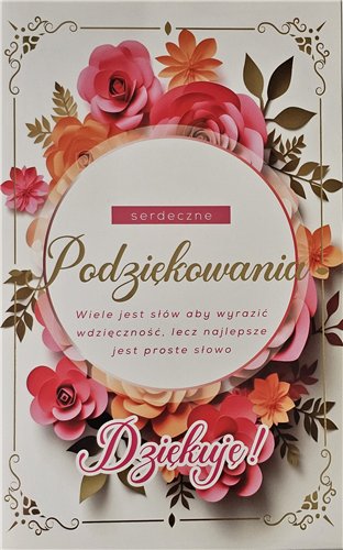 Kartki z okazji podziękowanie, okolicznościowe 13 cm *20,5 cm 15379782926