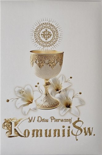Książeczka na na komunie Św., pamiątka na Komunie 14 cm *20 cm 15379808796