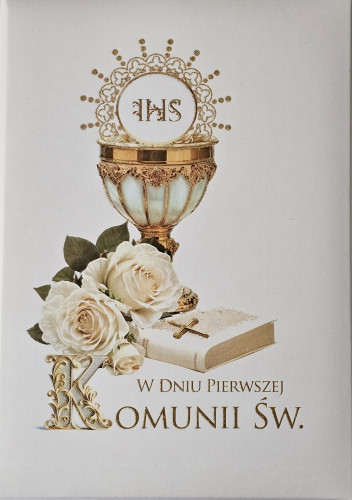 Książeczka na na komunie Św., pamiątka na Komunie 14 cm *20 cm 15379816749