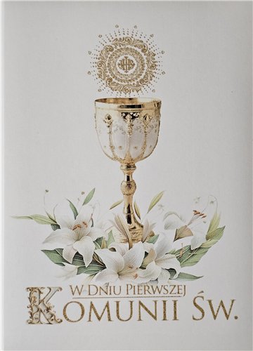Książeczka na na komunie Św., pamiątka na Komunie 14 cm *20 cm 15379826447