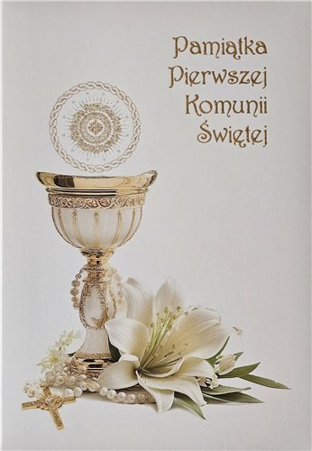 Książeczka na na komunie Św., pamiątka na Komunie 14 cm *20 cm 15379828402