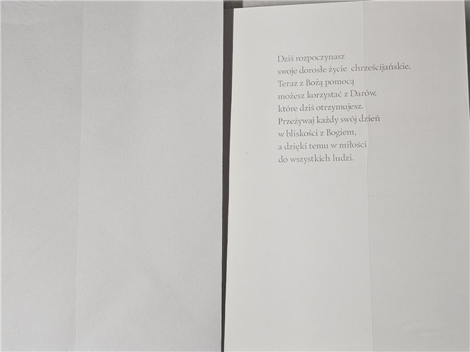 pamiątka na Bierzmowanie, Kartka na Bierzmowanie 11,7 cm *17 cm  15411204974
