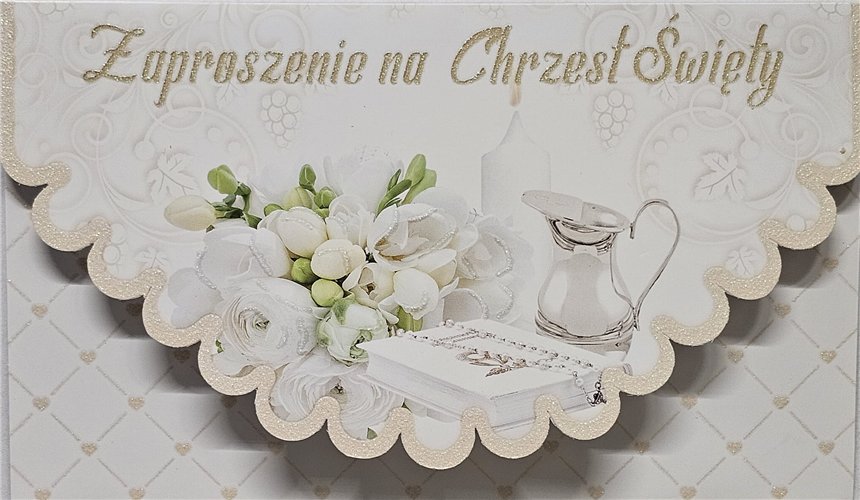 ZAPROSZENIE NA CHRZEST ŚWIĘTY 10 cm *16,5 cm 15411302507
