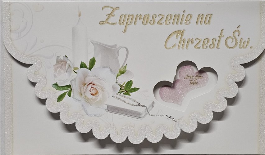 ZAPROSZENIE NA CHRZEST ŚWIĘTY 10 cm *16,5 cm 15411306957