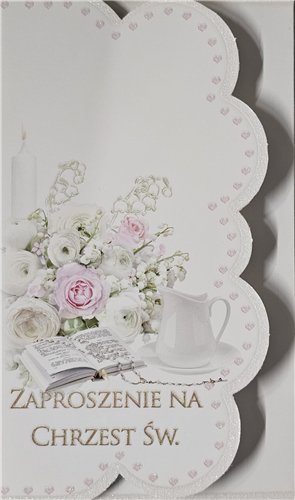 ZAPROSZENIE NA CHRZEST ŚWIĘTY 10 cm *16,5 cm 15411310584
