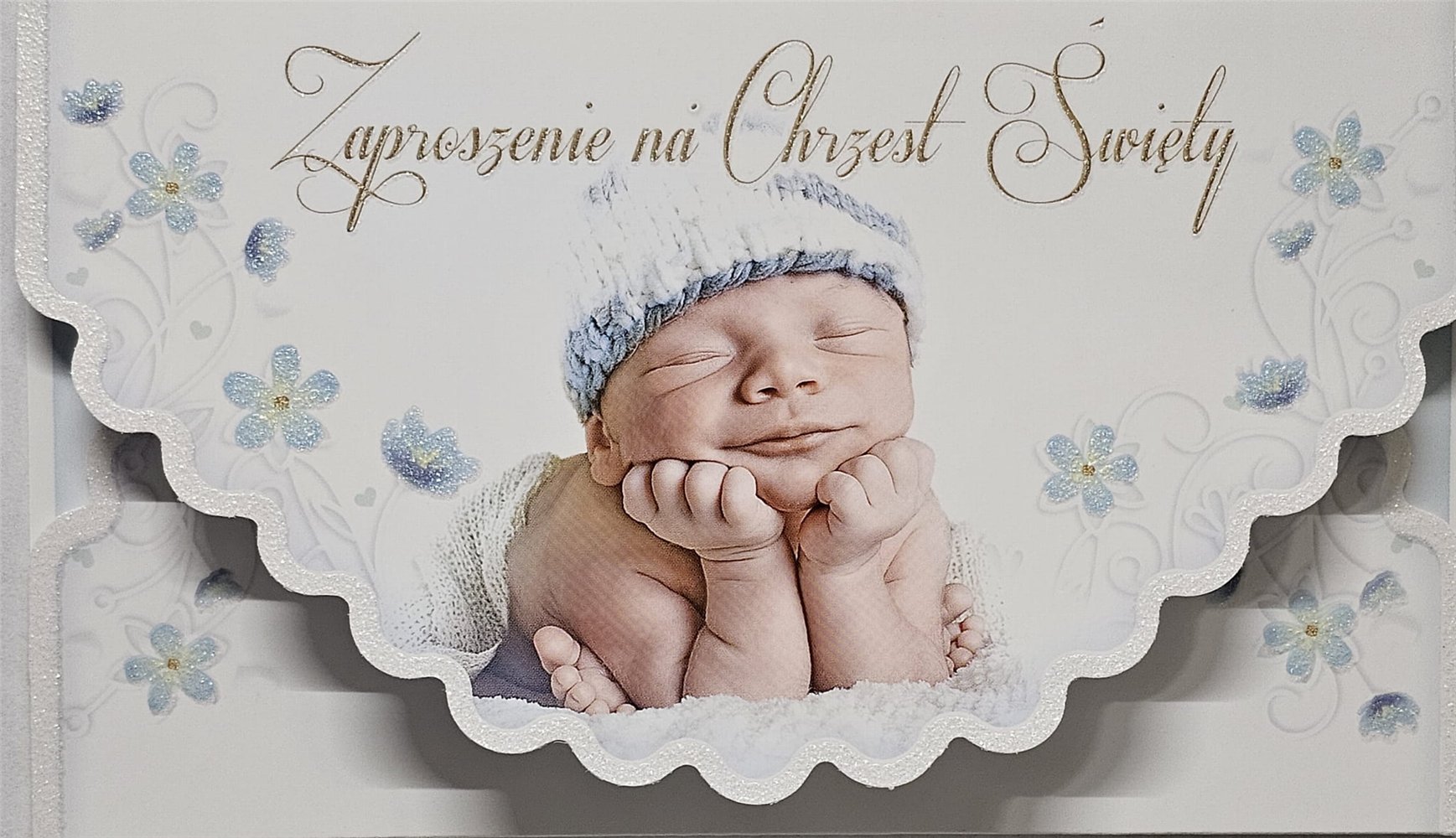 ZAPROSZENIE NA CHRZEST ŚWIĘTY 10 cm *16,5 cm 15411319372