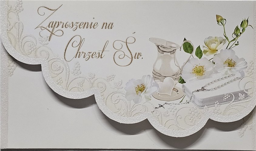 ZAPROSZENIE NA CHRZEST ŚWIĘTY 10 cm *16,5 cm 15411322606