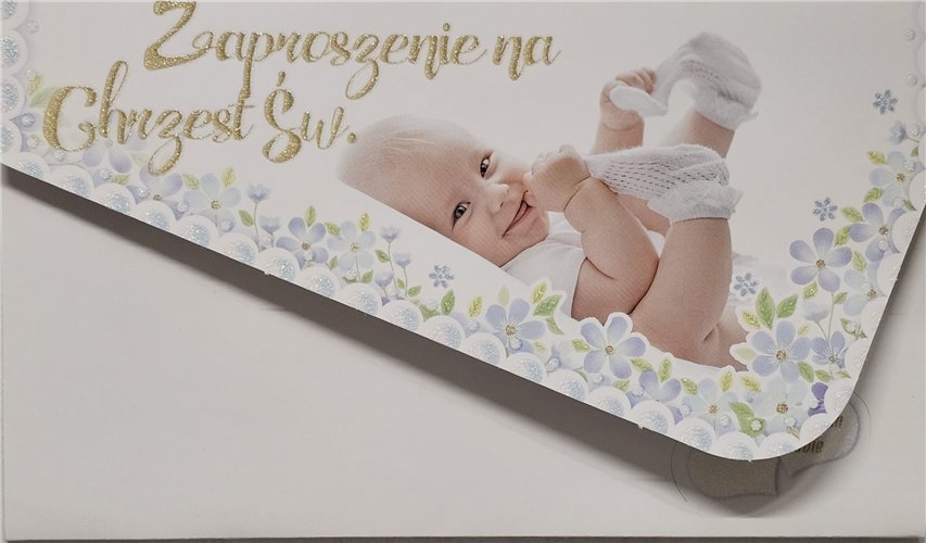 ZAPROSZENIE NA CHRZEST ŚWIĘTY 10 cm *16,5 cm 15411328478