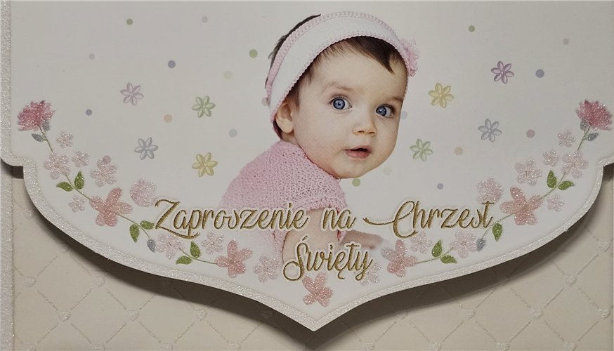 ZAPROSZENIE NA CHRZEST ŚWIĘTY 10 cm *16,5 cm 15411329815