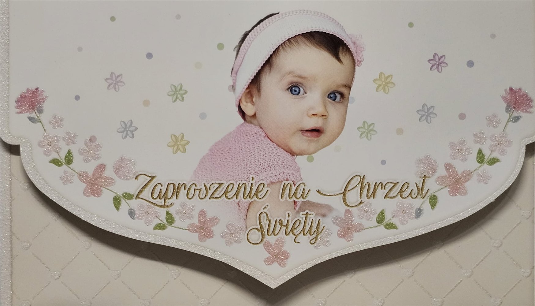 ZAPROSZENIE NA CHRZEST ŚWIĘTY 10 cm *16,5 cm 15411329815