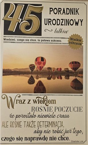 kartka urodzinowa na 45 lat czterdzieści pięć  13cm x 20,5 cm 15576706194