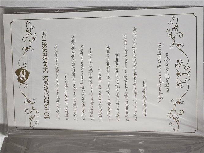 pamiątka na ślub, kartka na ślub, pocztówka ślubna 13 cm *20,4cm 15576721357