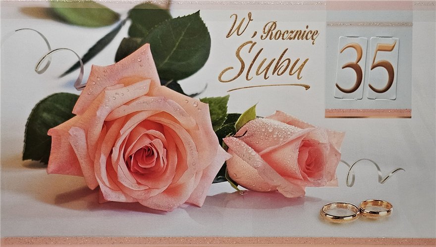 Kartki na rocznicę ślubu z wymiennymi cyframi  11,3 cm *19 cm 15576735977