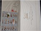 Kartki na rocznicę ślubu z wymiennymi cyframi  11,3 cm *19 cm 15576735977