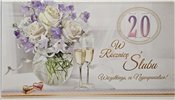 Kartki na rocznicę ślubu z wymiennymi cyframi  11,3 cm *19 cm 15576738707