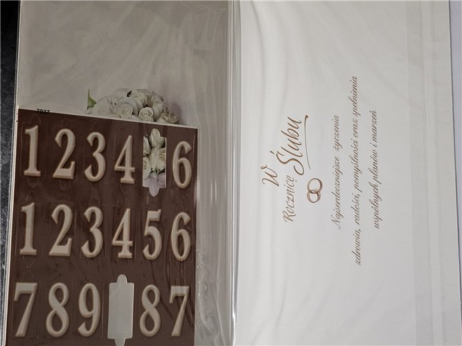 Kartki na rocznicę ślubu z wymiennymi cyframi  11,3 cm *19 cm 15576741158
