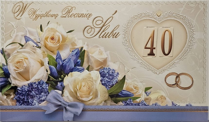 Kartki na rocznicę ślubu z wymiennymi cyframi  11,3 cm *19 cm 15576742625