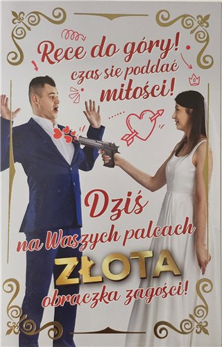 pamiątka na ślub, kartka na ślub, pocztówka ślubna 13 cm *20,4cm 15748187824