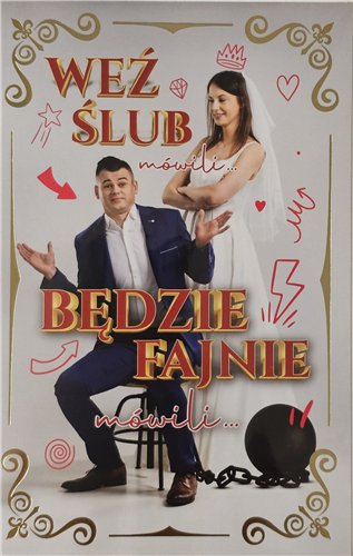 pamiątka na ślub, kartka na ślub, pocztówka ślubna 13 cm *20,4cm 15748194405