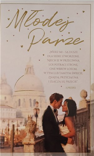 pamiątka na ślub, kartka na ślub, pocztówka ślubna 13 cm *20,4cm 15748203551