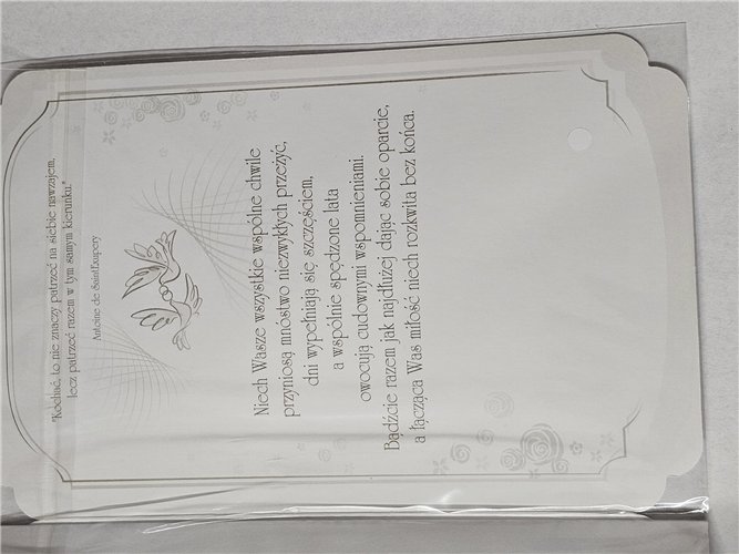 pamiątka na ślub, kartka na ślub, pocztówka ślubna 13 cm *20,4cm 15748224283