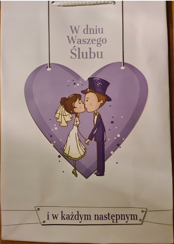 ŚMIESZNA TOREBKA na ślub  16,5x24,7x7,5 cm 15791853541