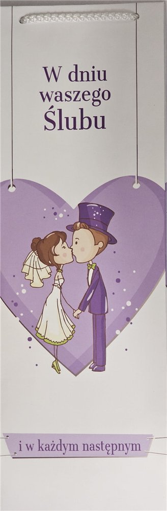 ŚMIESZNA TOREBKA na butelkę ,ślub  12x36,9x1 15791880911