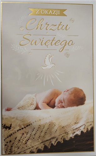 pamiątka na Chrzest Święty, Kartka na Chrzest  13 cm *20,4 cm 15879448834