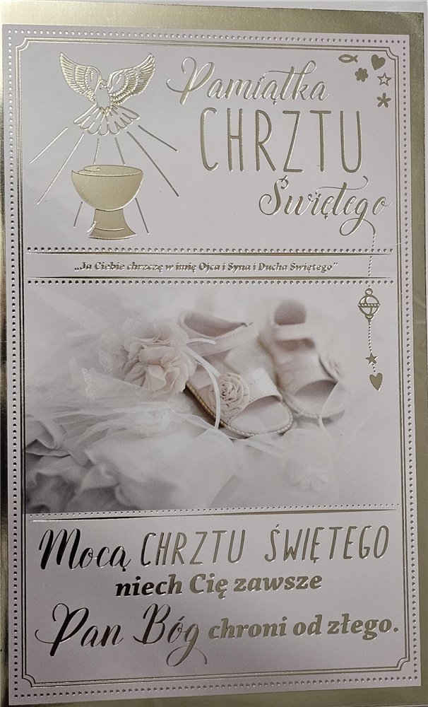pamiątka na Chrzest Święty, Kartka na Chrzest  13 cm *20,4 cm 15879451048