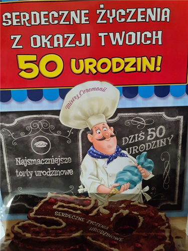 ŚMIESZNA wesoła TOREBKA PREZENT 50LAT 16,5 x 24,7 x 7,5 cm 16897830953