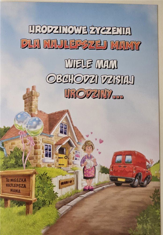 Kartki urodzinowe kartka urodzinowa WESOŁE Zabawna  15,5 cm *22 cm 15897544411