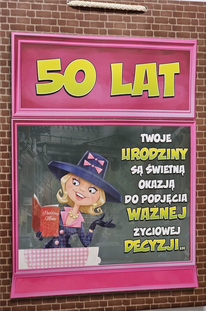 ŚMIESZNA wesoła TOREBKA 33 cm PREZENT50LAT 23,5 x 33 x 10,5 cm  16897833187