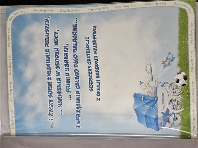 GRATULACJE Z OKAZJI NARODZIN DZIECKA 15,5 cm *22 cm 11746874471