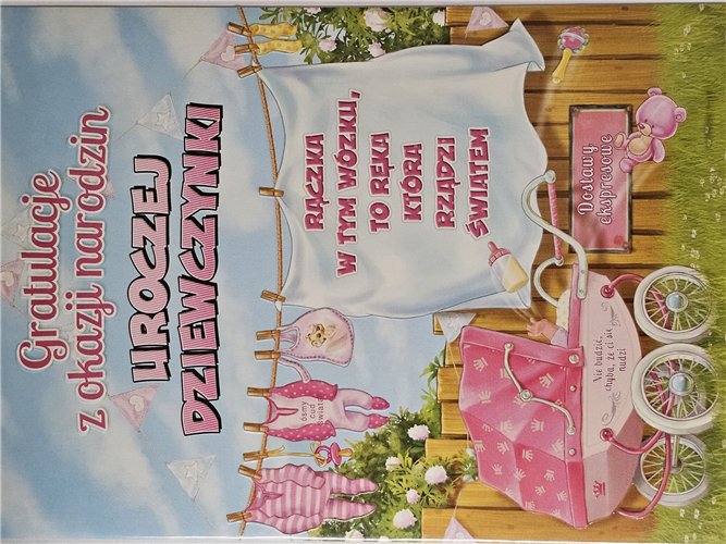 GRATULACJE Z OKAZJI NARODZIN DZIECKA 15,5 cm *22 cm 12583274766