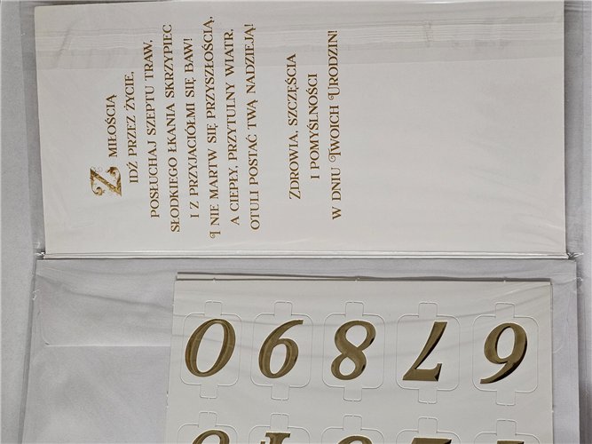 Kartki urodzinowe z wymienną cyfrą kartka urodzinowa 10,5 cm *21,5 cm 16092836482